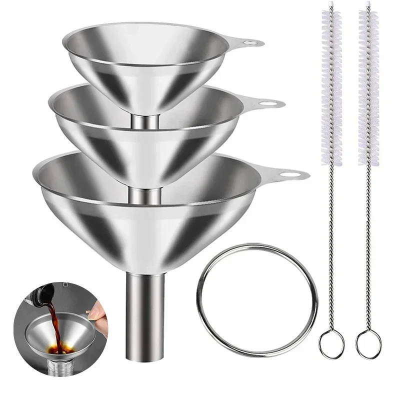 Kitchen Gadgets New - 3/5 Pcs Stainless Steel Kitchen Funnels