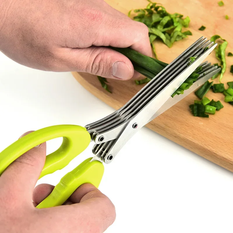 Kitchen Gadgets For Arthritic Hands - Muti-Layers Kitchen Scissors Stainless Steel Vegetable