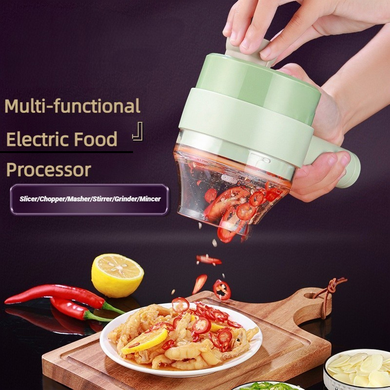 Kitchen Gadgets Electric - Wireless Electric Food Processor Vegetable Cutter
