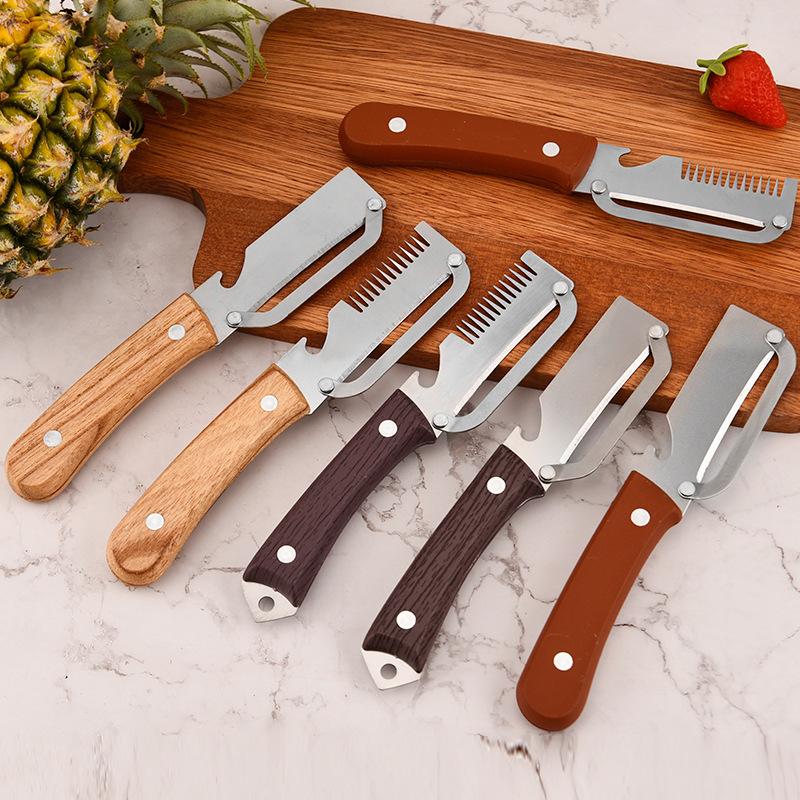 Kitchen Gadgets For Chefs - 3 in 1 Serrated Peeler Knife