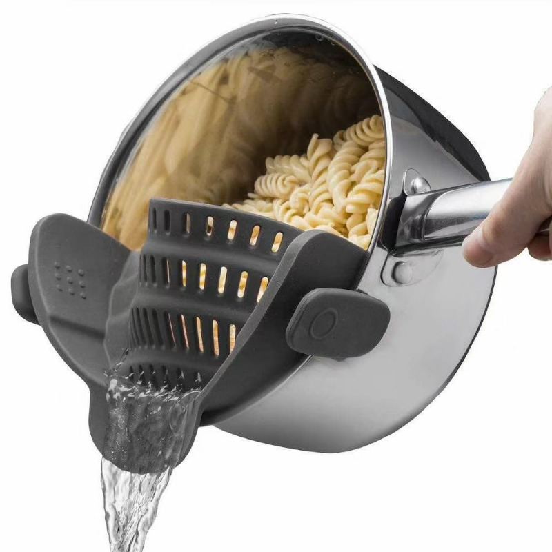 Kitchen Gadgets Pasta - Silicone Kitchen Strainer Clip On Pots