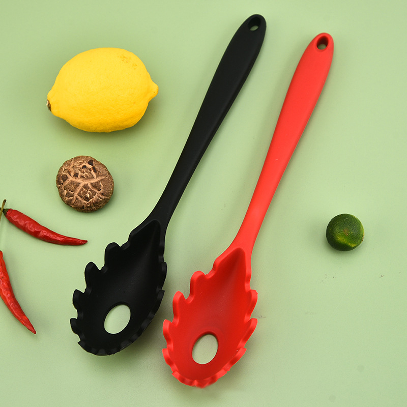 Kitchen Gadgets Pasta - 28cm Long Handle Spaghetti Spoon Silicone