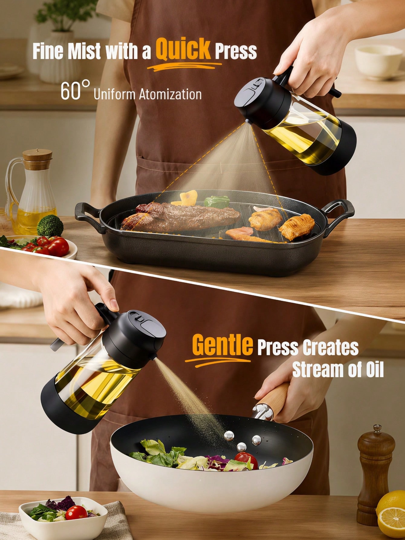 2PCS 2-In-1 Oil Sprayer & Pour - Kitchen Gadgets To Have recension och pris